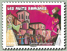 Image du timbre Les nuits romanes du Poitou-Charentes