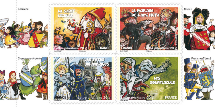 Image du timbre Carnet « Fêtes et Traditions de nos régions » Région Est