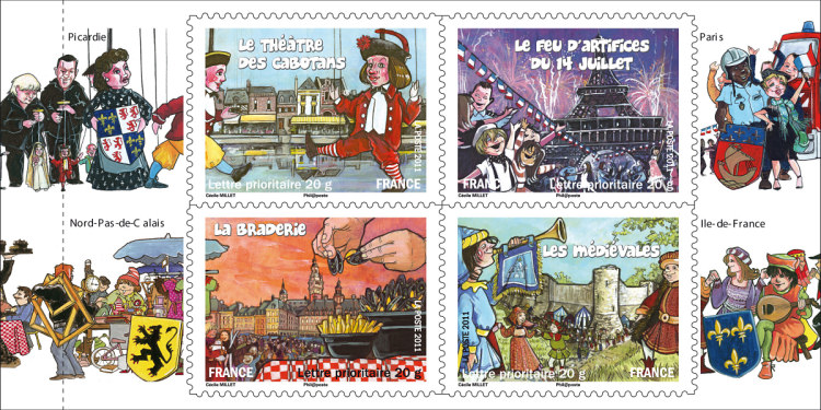 Image du timbre Carnet « Fêtes et Traditions de nos régions » Région Nord
