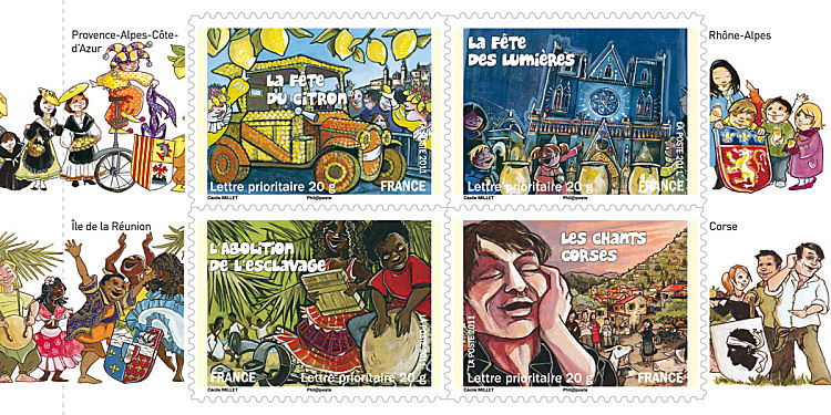Image du timbre Carnet « Fêtes et Traditions de nos régions » Région Sud-Est