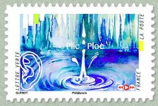 Image du timbre Le bruit des gouttes d'eau dans une grotte