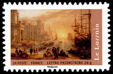Image du timbre Le Lorrain-Port de mer au soleil couchant