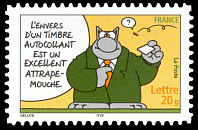Image du timbre «L'envers d'un timbre autocollant est un excellent attrape-mouche»