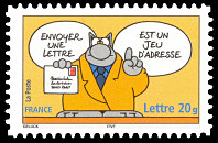 Image du timbre «Envoyer une lettre est un jeu d'adresse»