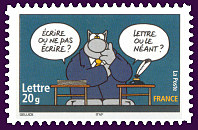 Image du timbre «Écrire ou ne pas écrire ?  Lettre ou le néant ?»
