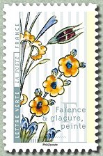 Image du timbre Faïence et glaçure, peinte