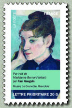 Image du timbre Portrait de Madeleine Bernard (détail)-
par Paul Gauguin-
Musée de Grenoble, Grenoble