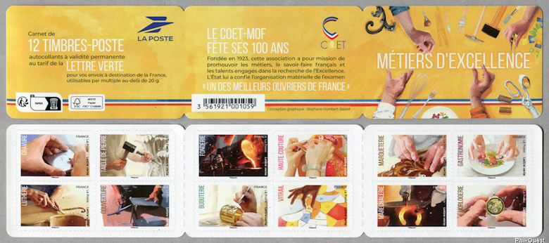 Image du timbre Métiers d'excellence