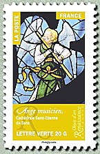Image du timbre Ange musicien, Cathédrale Saint-Etinne de Sens