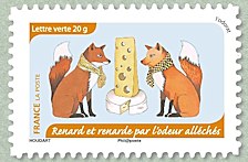 Image du timbre Renard et renarde par l'odeur alléchés