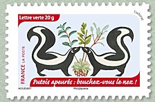 Image du timbre Putois apeurés: bouchez-vous le nez !