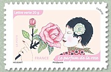 Image du timbre Le parfum de la rose