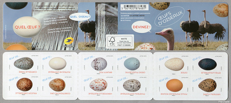 Image du timbre Œufs d'oiseaux
