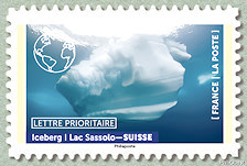 Image du timbre Iceberg - Lac Sassolo-SUISSE