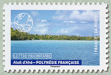Image du timbre Atoll d'Ahé -POLYNÉSIE FRANÇAISE