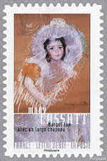 Image du timbre Mary Cassatt-Margot Lux avec un large chapeau