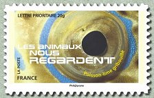 Image du timbre Poisson-lime gribouillé