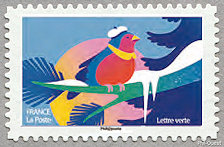 Image du timbre Oiseau sur une branche