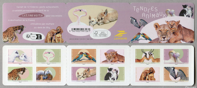 Image du timbre Tendres animaux