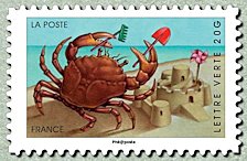 Image du timbre Crabe à la plage
