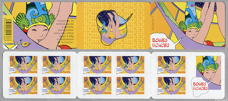 Image du timbre Bande-carnet «Bonnes vacances»