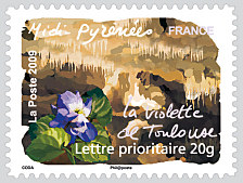 Image du timbre Midi-Pyrénées - La Violette de Toulouse