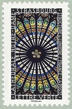 Image du timbre Vitrail de la Cathédrale Notre-Dame de Strasbourg