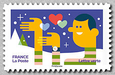 Quatrième timbre du carnet, rangée du haut