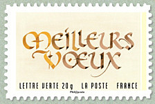 Image du timbre Meilleurs voeux en calligraphie ancienne