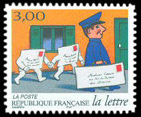 Image du timbre 4 - Distribution de la lettre-Timbre auto-adhésif