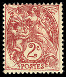 Image du timbre Type Blanc 2c brun-lilas type I