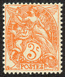 Image du timbre Type Blanc 3c orange