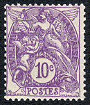 Image du timbre Type Blanc 10c violet type II