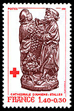 Image du timbre Stalle de la cathédrale d'Amiens«Le raisin de la Terre Promise»