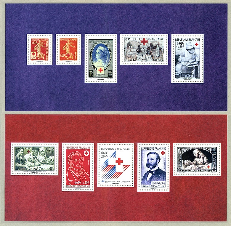 Image du timbre Souvenir philatélique des 150 ans de la Croix-Rouge