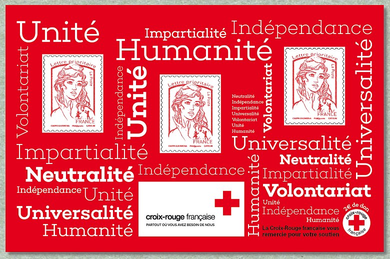 Image du timbre Humanité - Impartialité - Neutralité - Indépendance - Volontariat - Unité - Universalité