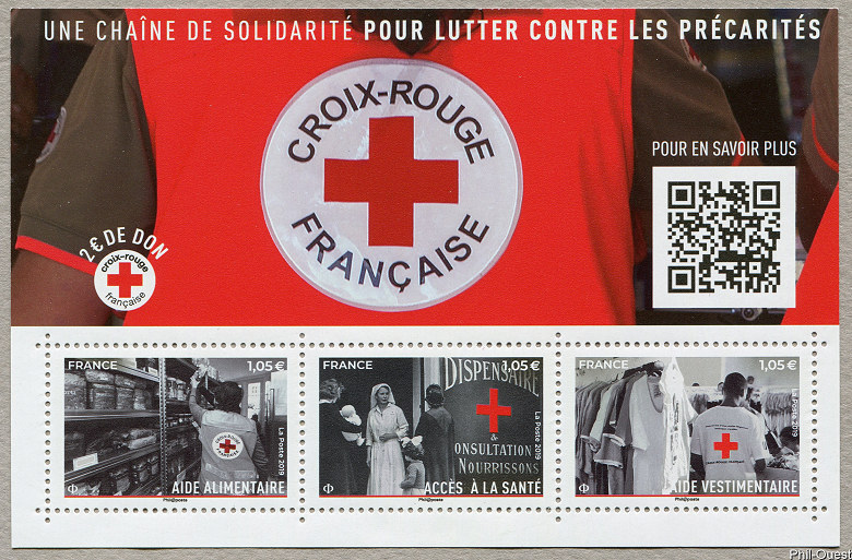 Image du timbre Une chaîne de solidarité pour lutter contre les précarités
