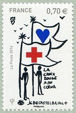 Image du timbre La Croix-Rouge a du coeur