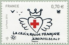 Image du timbre Un coeur ailé et couronné