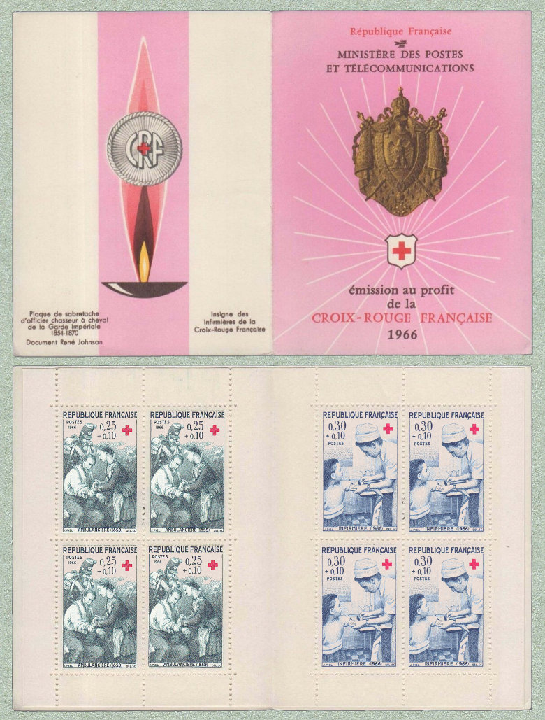 Image du timbre Carnet Croix-Rouge -  Ambulancière de 1859 et infirmière  de 1966