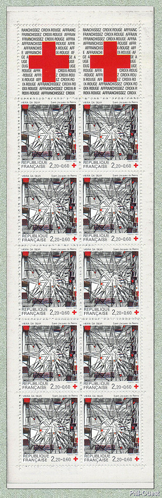 Image du timbre Vitrail de Vieira da Silva-Église Saint-Jacques de Reims