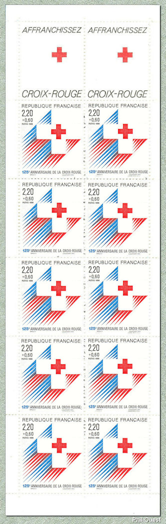 Image du timbre 125 ème anniversaire de la Croix Rouge Française