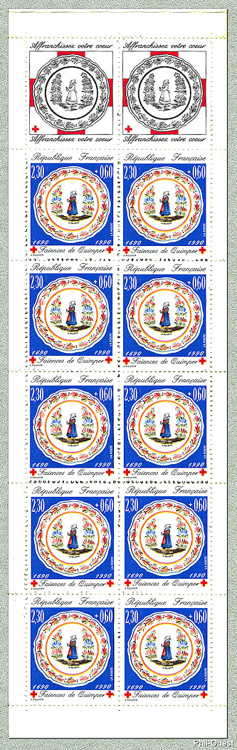 Image du timbre Faïences de Quimper-Les 300 ans des faïenceries de Quimper