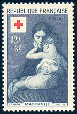 Image du timbre Maternité d´après Eugène Carrière
