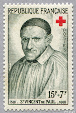 Image du timbre Saint Vincent de Paul 1581-1660