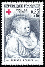 Image du timbre Auguste Renoir « Le bébé à la cuiller »
