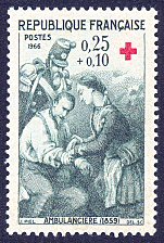 Image du timbre Ambulancière de 1859 