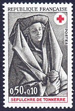 Image du timbre Sépulchre de Tonnerre, 0F50 +  0F10