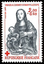 Image du timbre Vierge à l´Enfant, Genainville, XVIème siècle