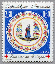 Image du timbre Faïences de QuimperLes 300 ans des faïenceries de Quimper